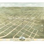 Bowling Green, Kentucky In 1871   Bird's Eye View Map, Aerial Map   Printable Map Of Bowling Green Ky