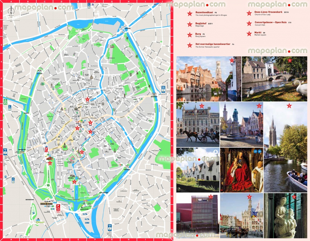 Bruges Map - Bruges City Centre Free Printable Travel Guide Download - Bruges Map Printable