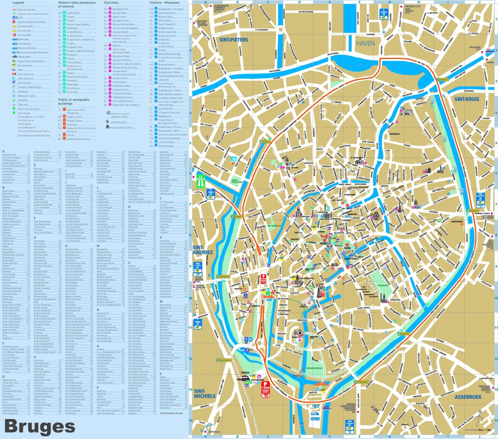 Bruges Maps | Belgium | Maps Of Bruges (Brugge) - Bruges Map Printable