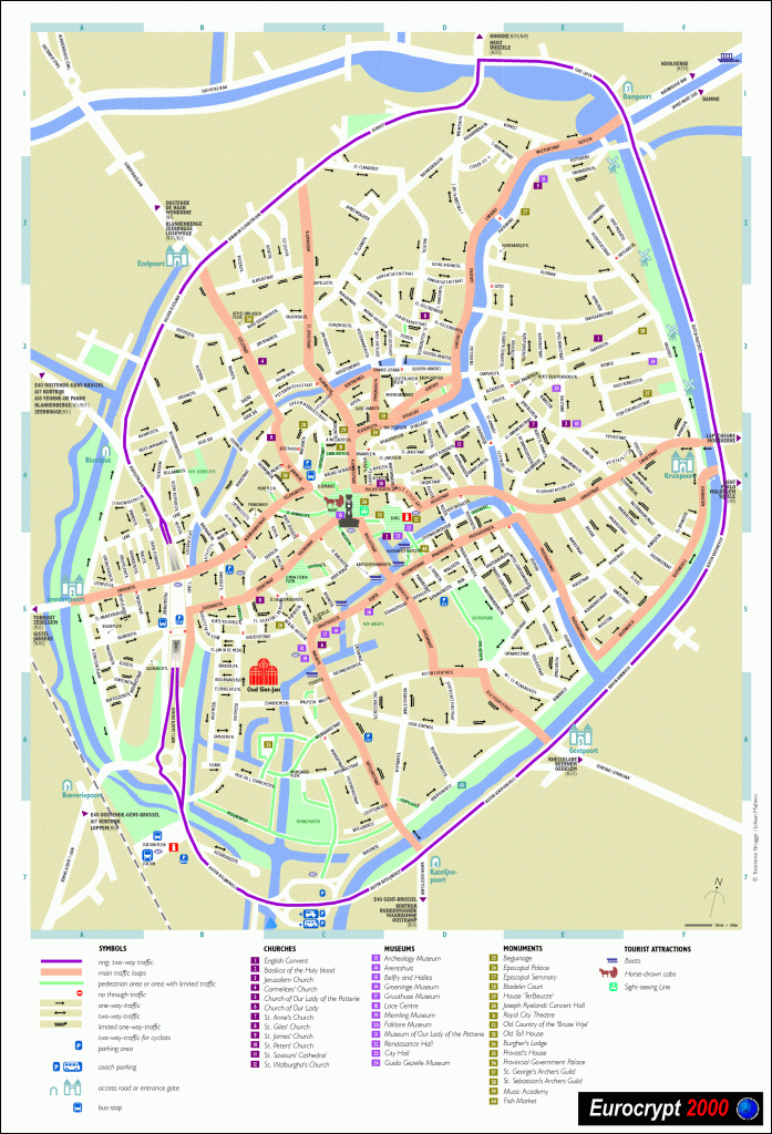 Brugge Map - Detailed City And Metro Maps Of Brugge For Download - Bruges Map Printable