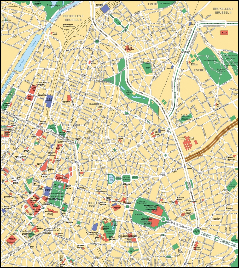 Brussels Map - Detailed City And Metro Maps Of Brussels For Download - Printable Map Of Brussels