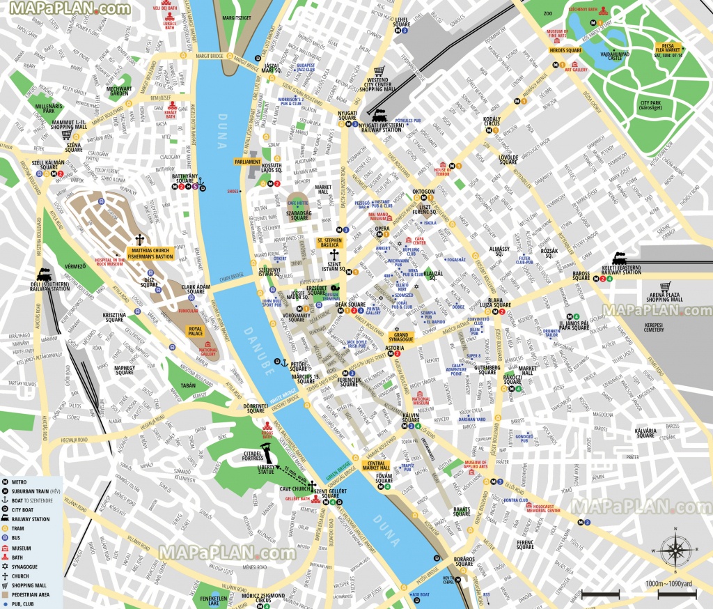 Budapest Maps - Top Tourist Attractions - Free, Printable City - Printable Map Of Budapest