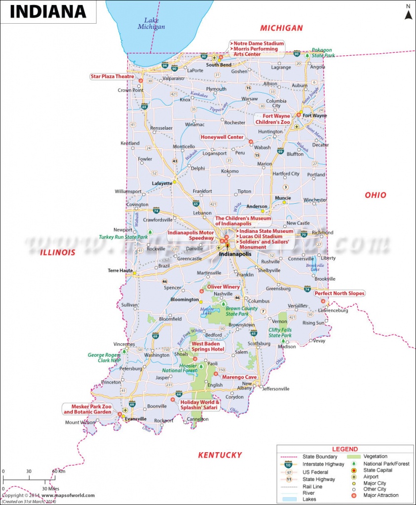 Buy Reference Map Of Indiana - Printable Map Of Indiana