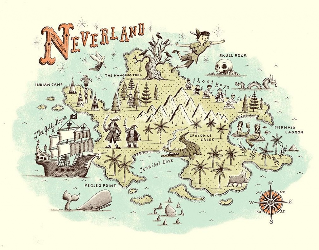 By Ryan O&amp;#039;rourke | Maps | Neverland Map, Peter Pan Neverland, Peter - Neverland Map Printable