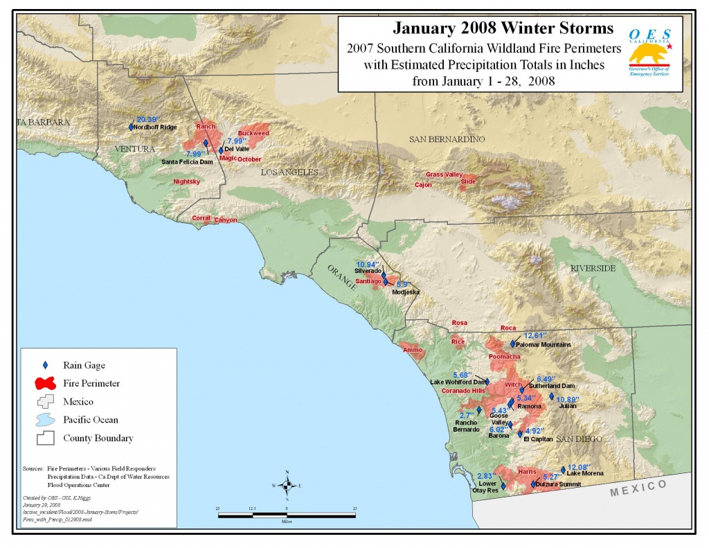 Ca Oes, Fire - Socal 2007 - Live Fire Map California