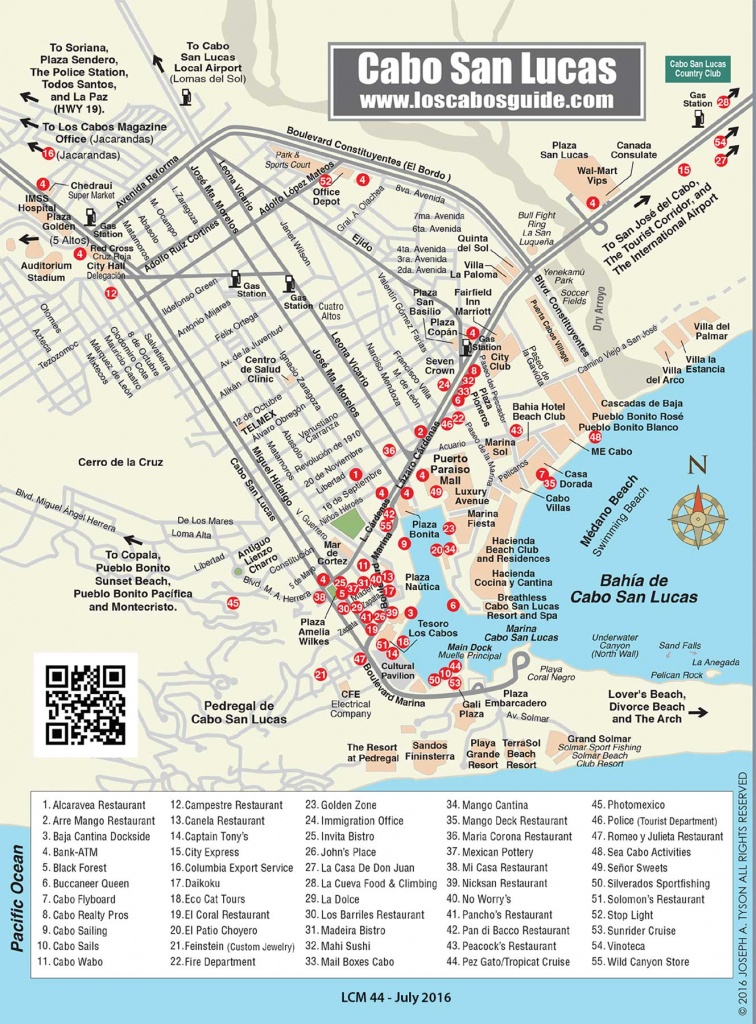 Cabo San Lucas Map Los Cabos Guide Printable Map Of San Jose 