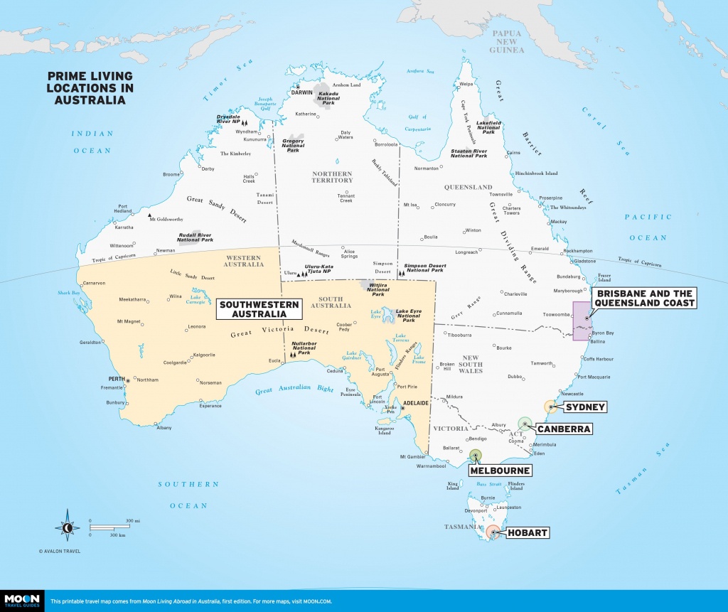 Cairns Map On World Of Australia Showing Printable Travel Maps With - Printable Travel Maps