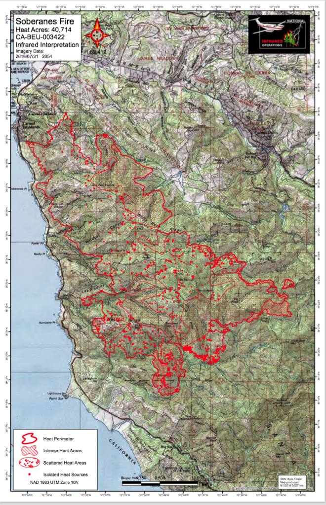 cal fire heat map