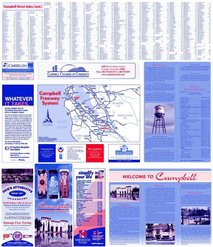 Calaméo - City Of Campbell California Street Map - Campbell California Map