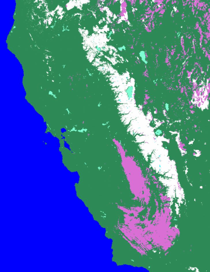 California Snow Map