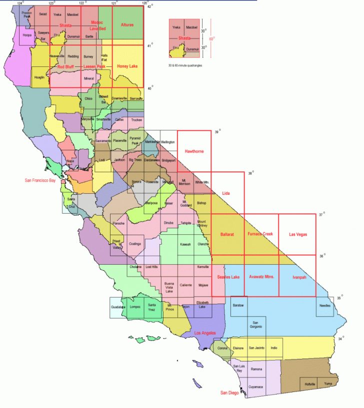 California Topographic Map Index