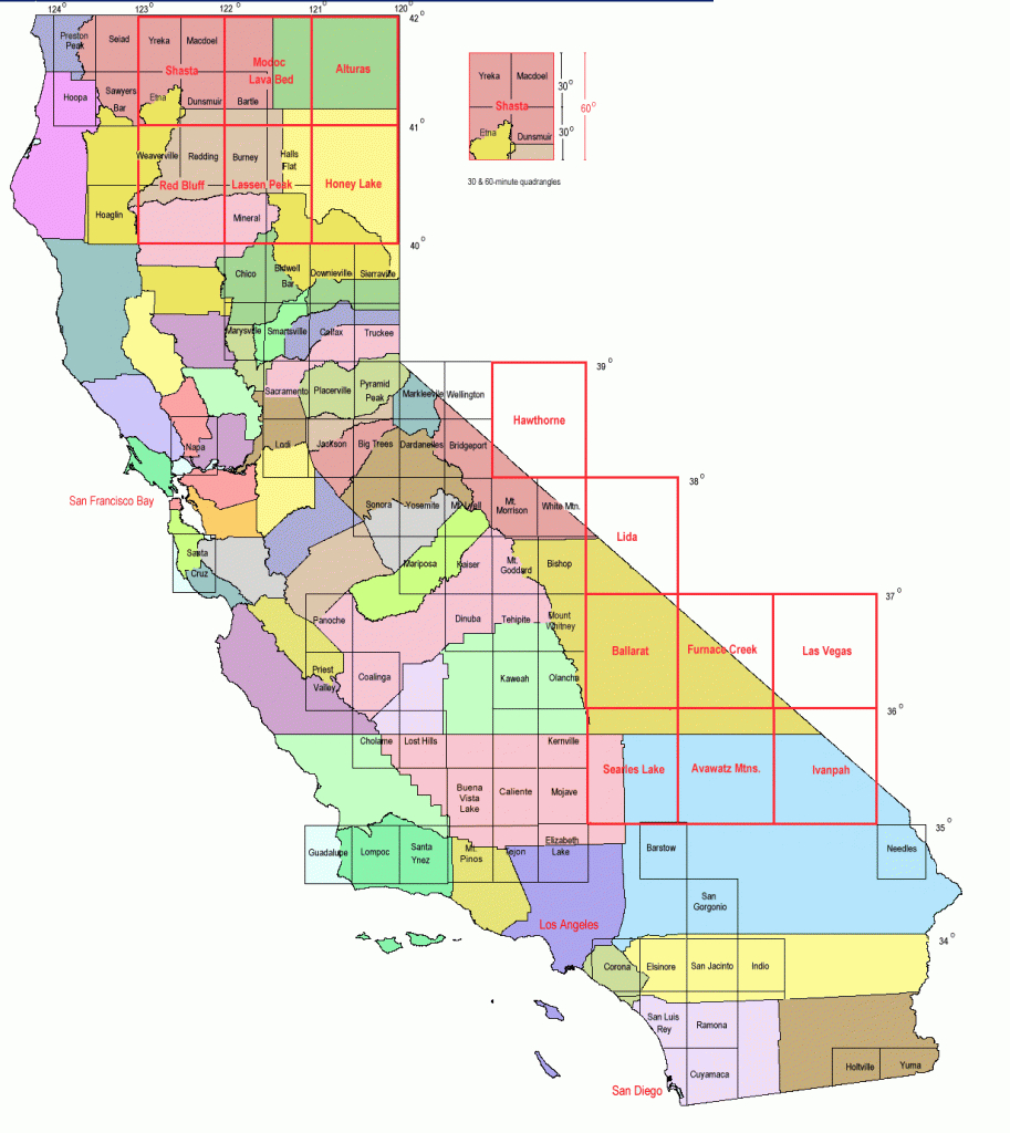 California Topographic Map Free Printable Maps