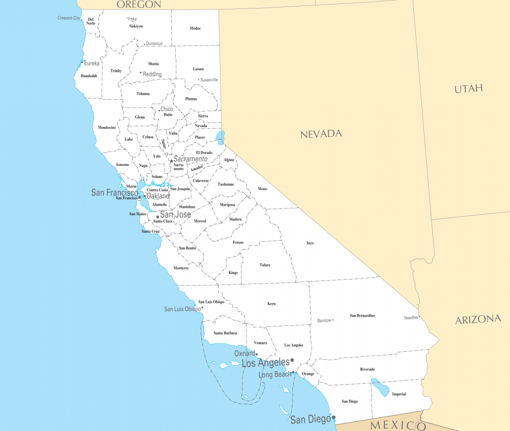 California Cities And Towns • Mapsof - Map Of California Cities And Towns