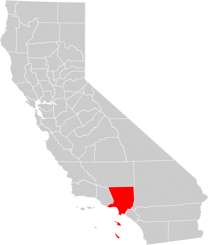 California County Map (Los Angeles County Highlighted) • Mapsof - Los Angeles California Map