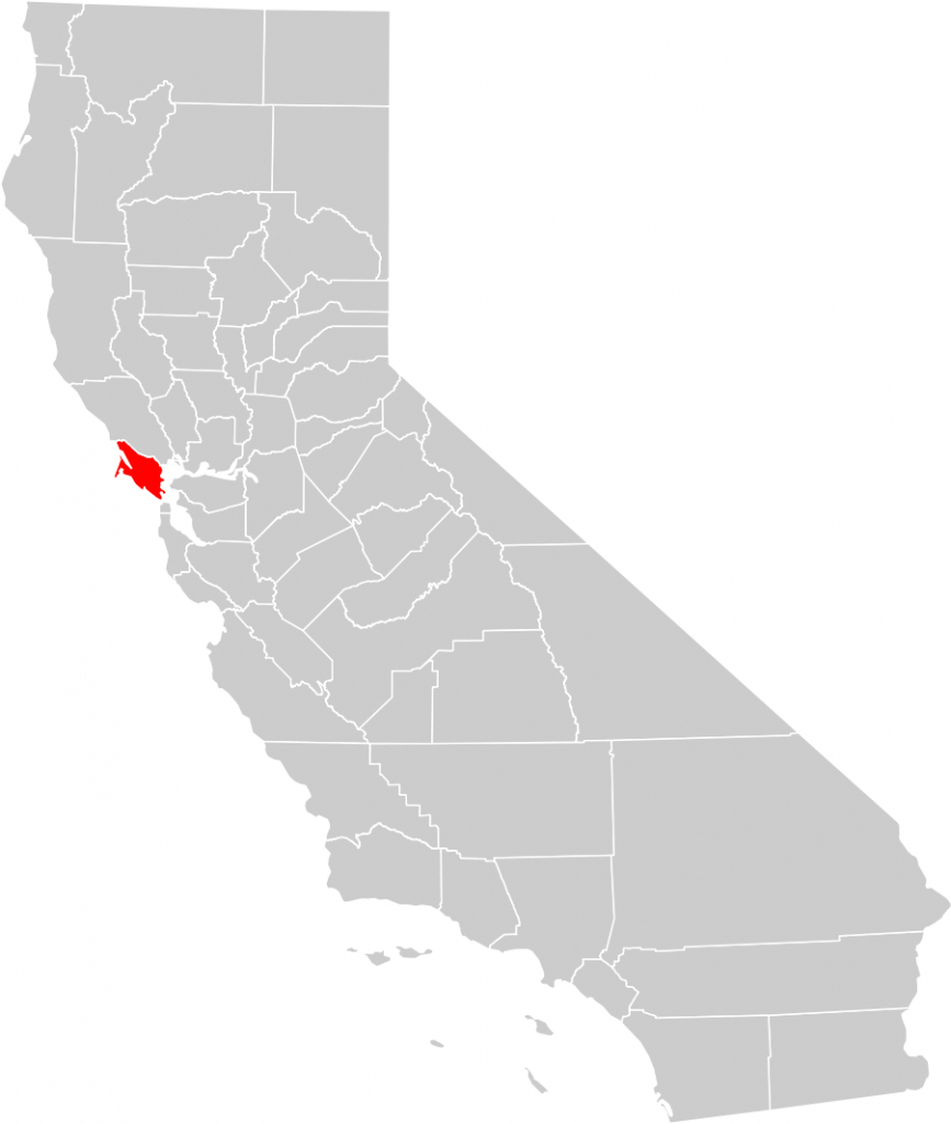 California County Map (Marin County Highlighted) • Mapsof - Marin County California Map