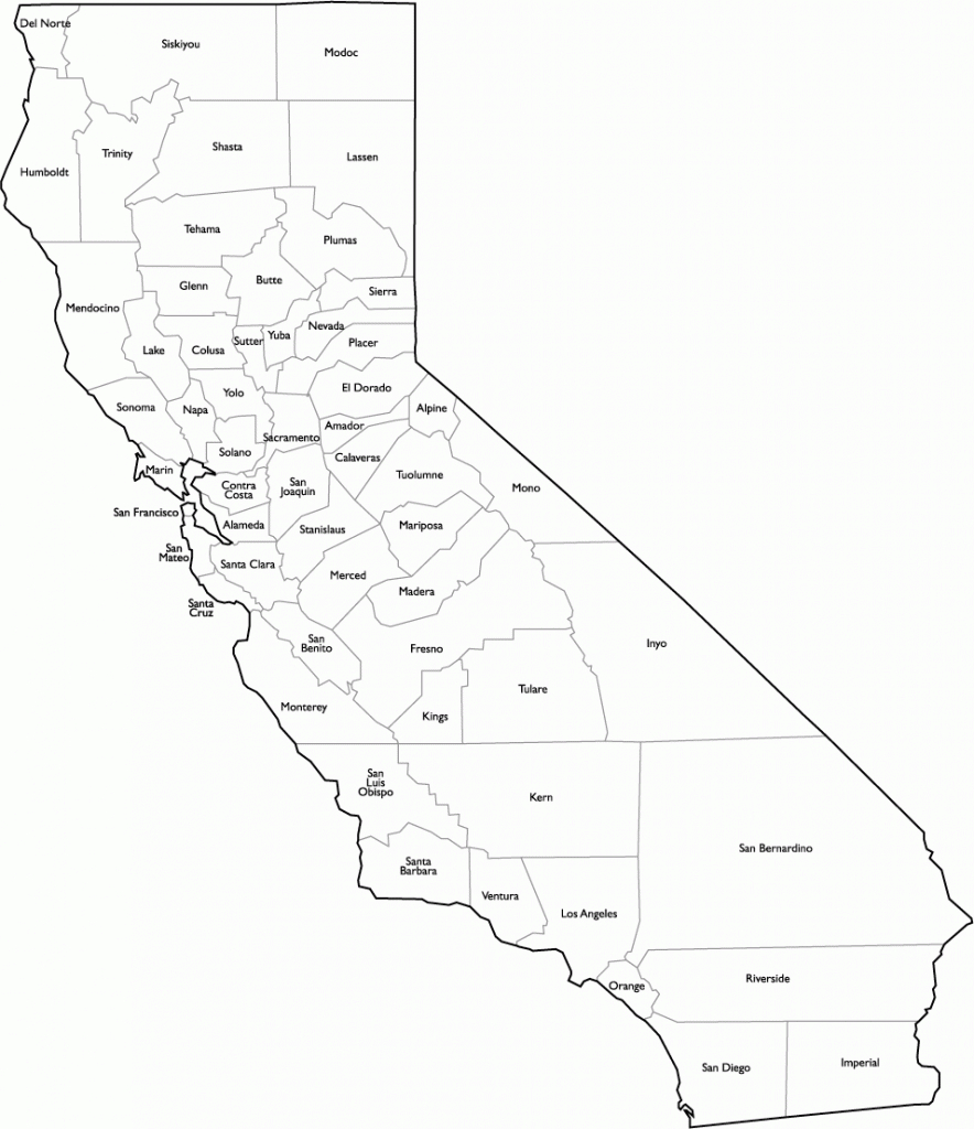 California County Map With County Names - California County Map