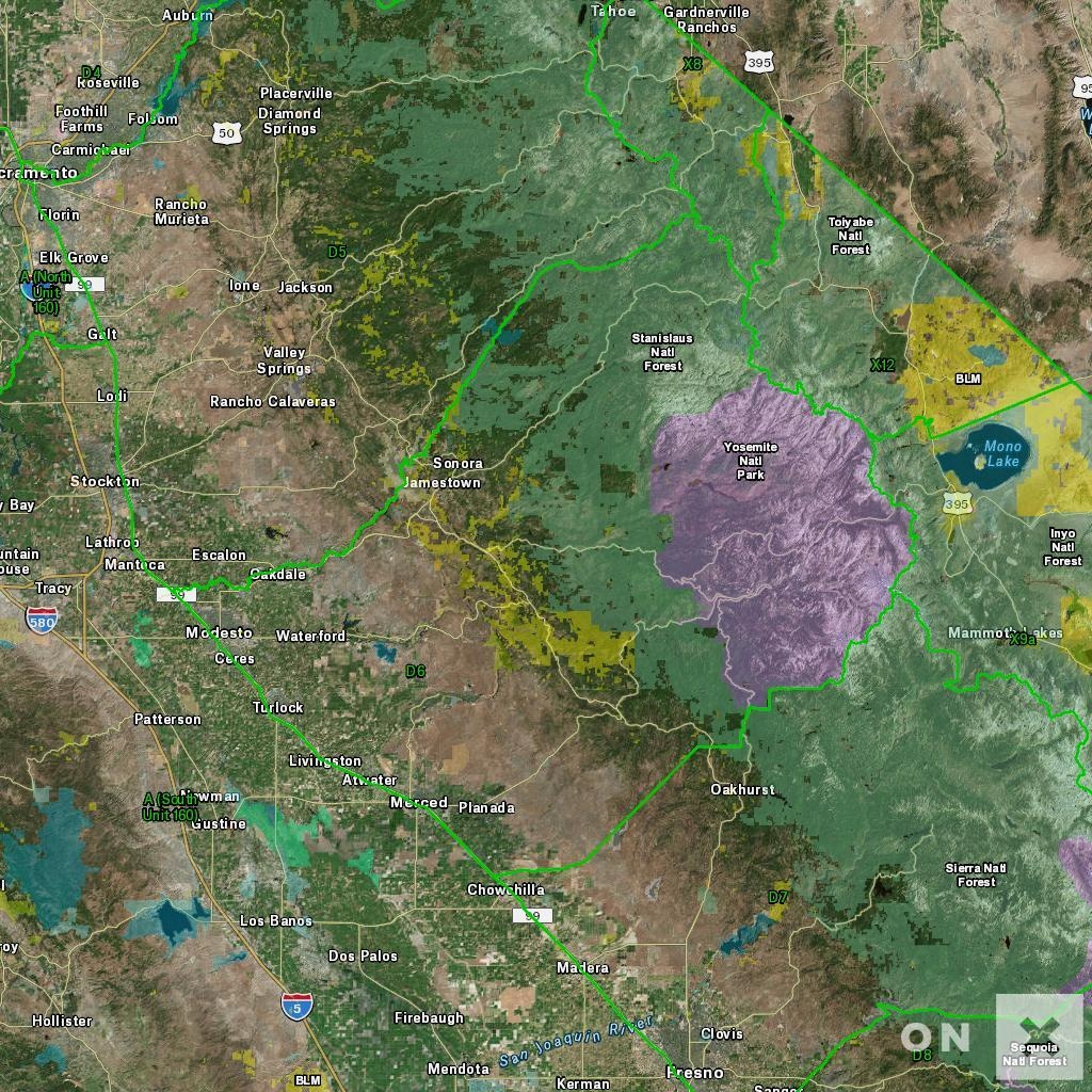 California D6 Deer Hunting Zone - Map &amp;amp; Information - California Hunting Zone Map