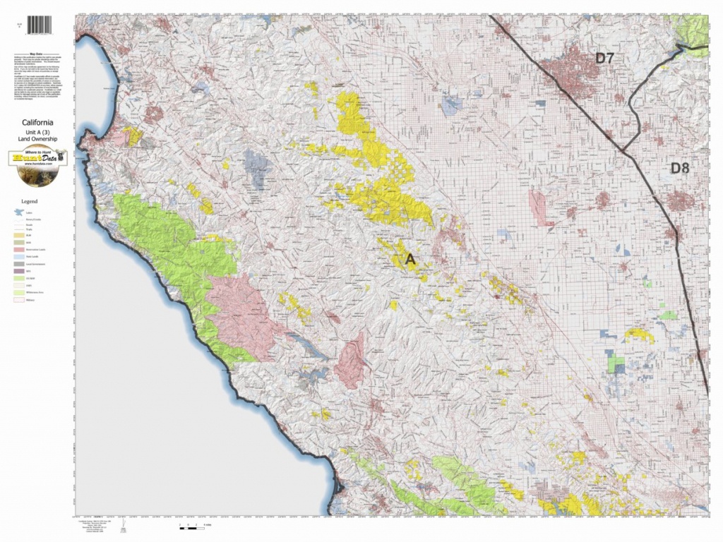 California Deer Hunting Zone A(3) Map - Huntdata Llc - Avenza Maps - California D8 Hunting Zone Map