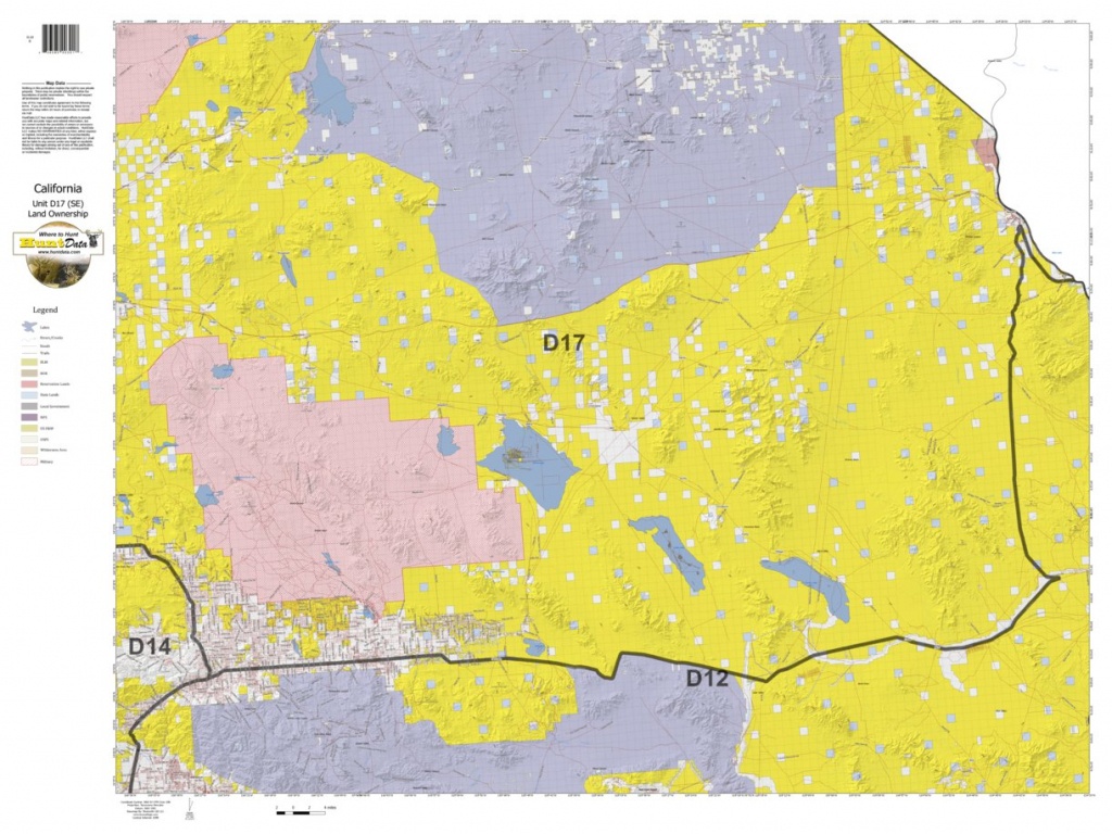 California Deer Hunting Zone D17(Se) Map - Huntdata Llc - Avenza Maps - California Hunting Zone Map