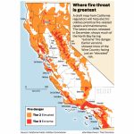 California Fire Threat Map Not Quite Done But Close, Regulators Say   California Fires Map Today