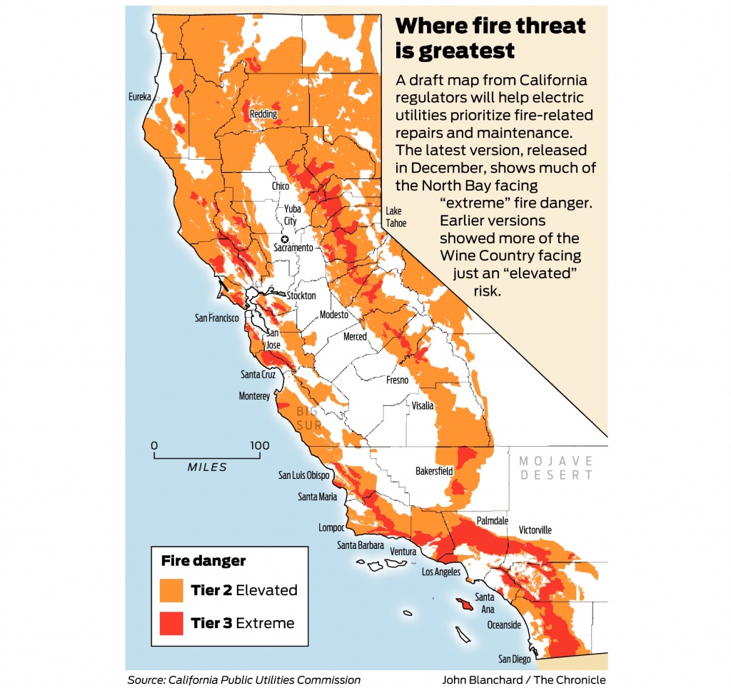 California Fire-Threat Map Not Quite Done But Close, Regulators Say - California Utility Map