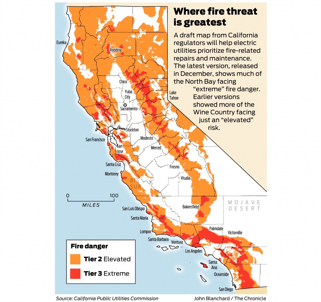 California Fire-Threat Map Not Quite Done But Close, Regulators Say - Map Of California Wildfires Now