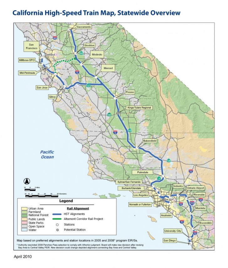 California Railroad Map