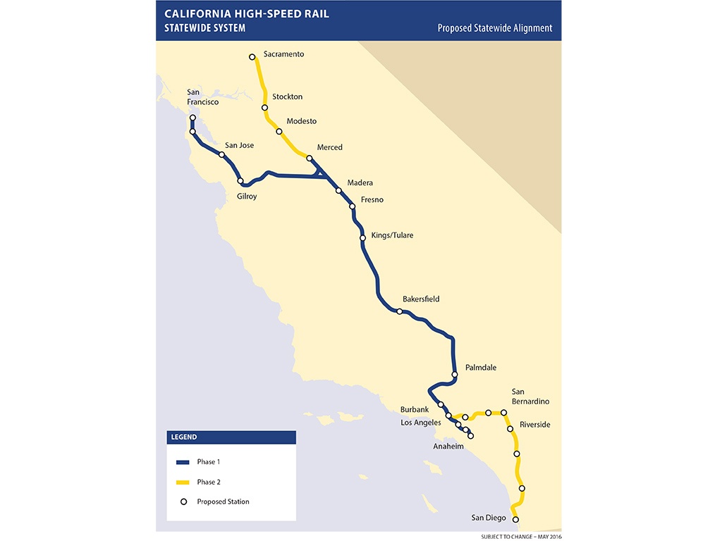 California High Speed Rail Plan Scaled Back - Railway Gazette - California Train Map