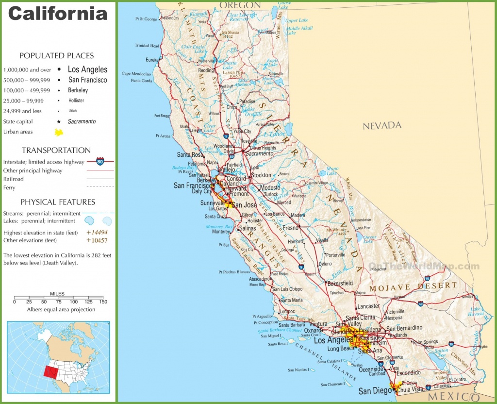 California Highway Map - Map Of California Highways And Freeways