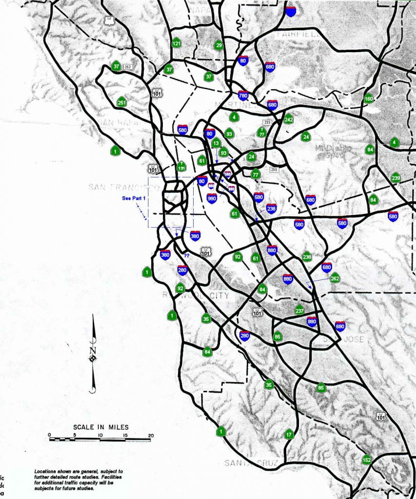 California Highways (Www.cahighways): San Francisco/bay Area - Map Of California Highways And Freeways