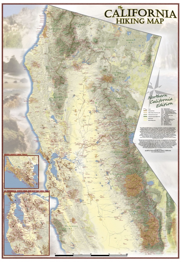 California Hiking Map - Backpacking Maps California