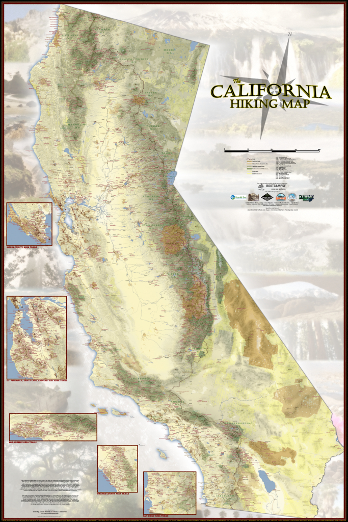California Hiking Map - Northern California Hiking Map