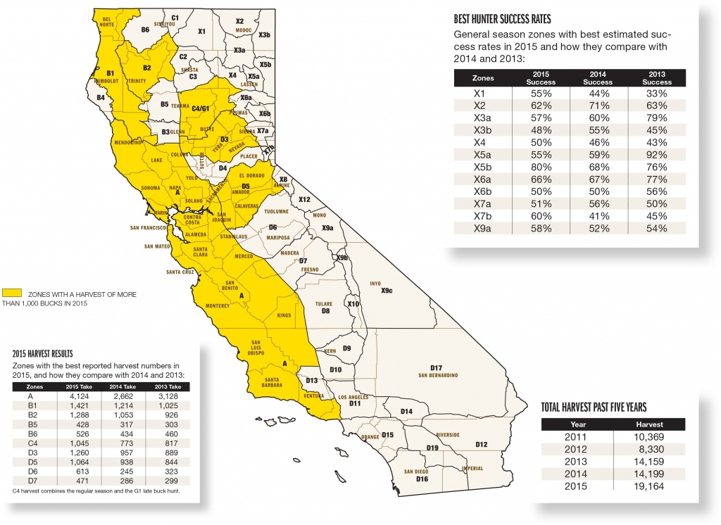 California Hunting Zone Map | Afputra In California Zone Map For - California Deer Hunting Map