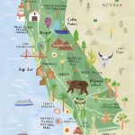 California Illustrated Map   California Print   California Map   California Travel Map