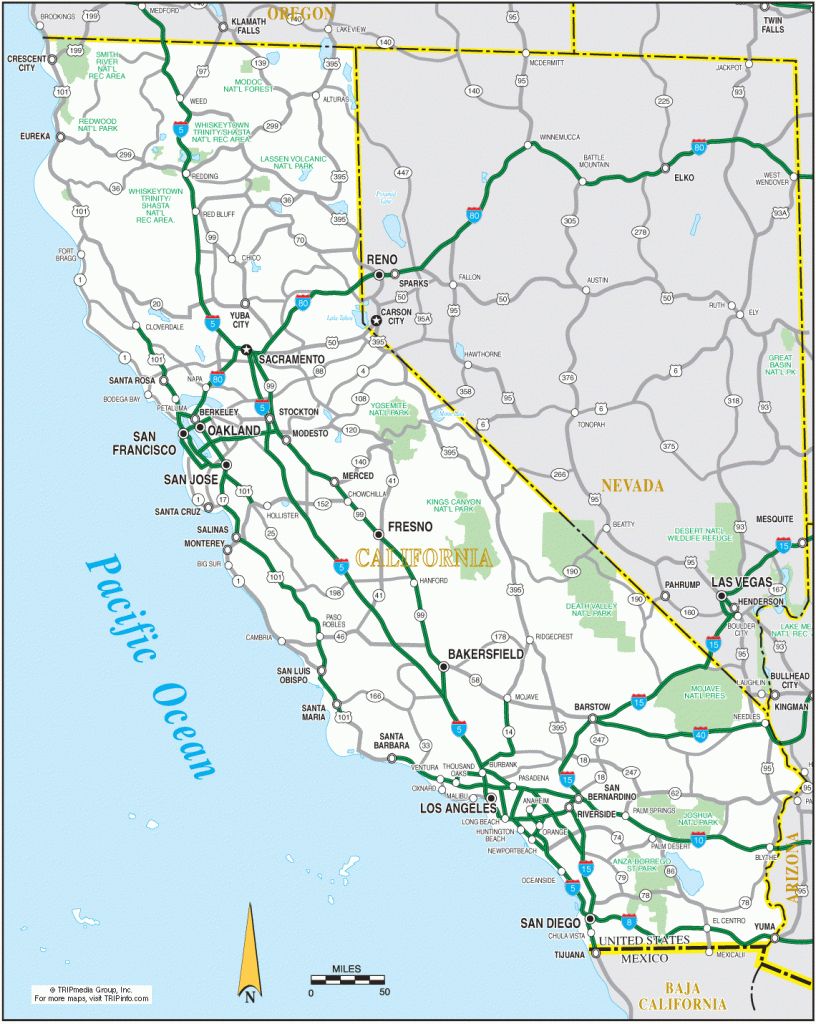 California Map - California Highway Map