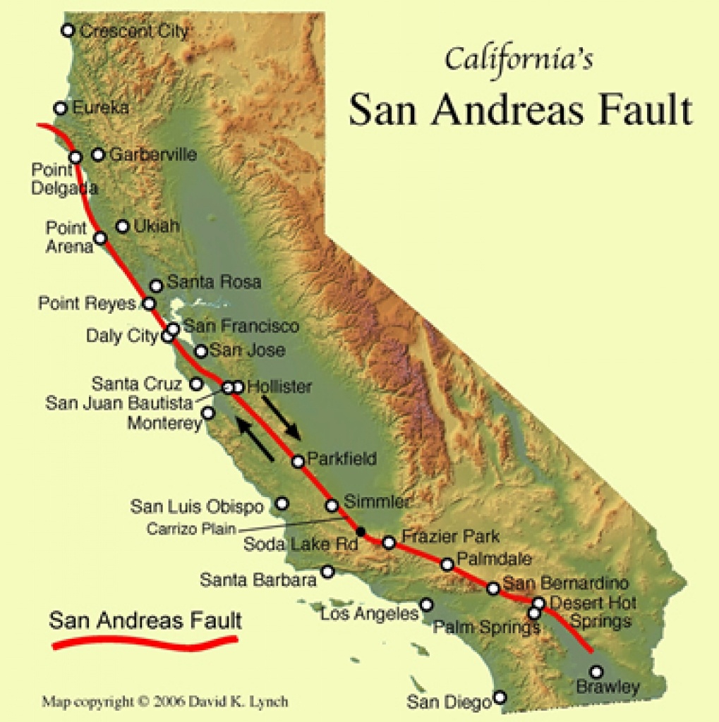 California Fault Lines Map Free Printable Maps