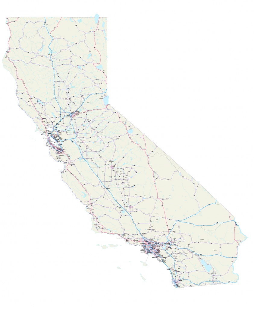 California Map - Free Printable California Road Maps - Ca Map - California Highway Map Free