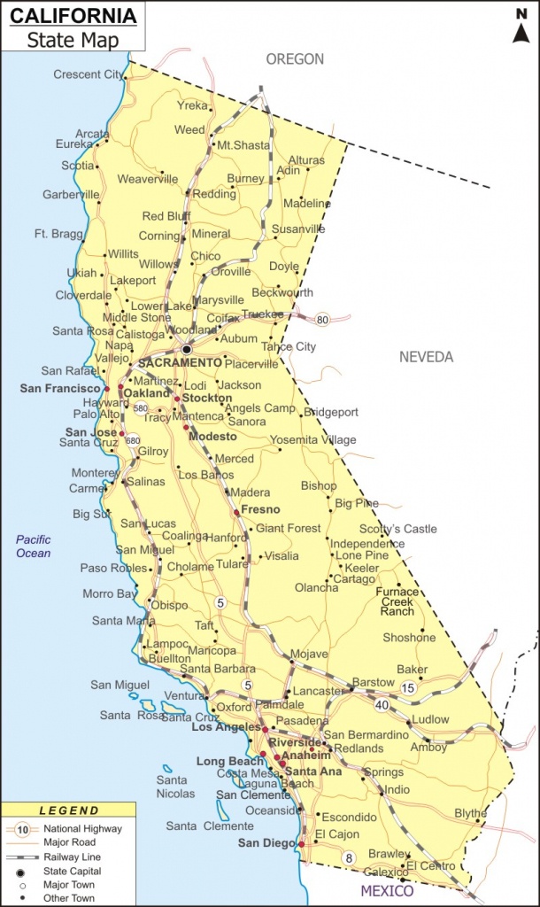 California Map, Map Of California Cities &amp;amp; Roads, Ca Map Usa - Map Of California Cities