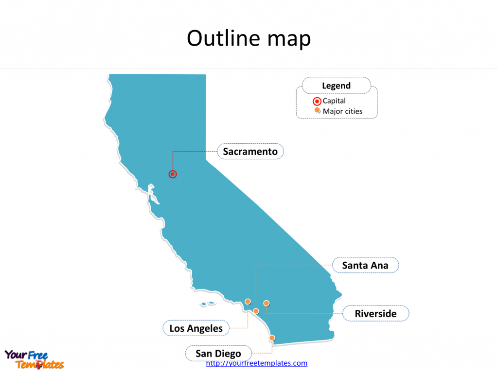 California Map Powerpoint Templates - Free Powerpoint Templates - San Diego On The Map Of California