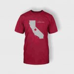 California Map T Shirt (Red)   Mairie De Combleux   California Map Shirt