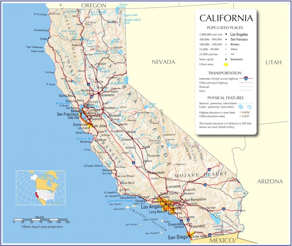 California Map,california State Map,california Road Map, Map Of - Detailed Map Of California Coastline