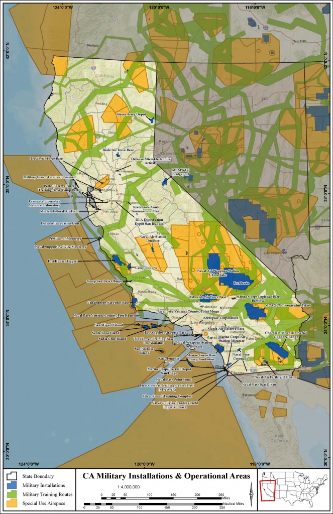 California Military Bases – Military Council - Map Of Army Bases In California