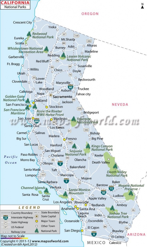 California National Parks Map | Travel In 2019 | California National - California State Campgrounds Map