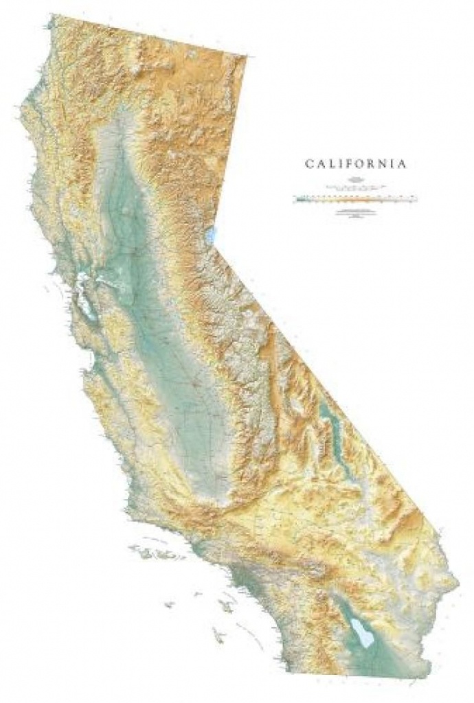 California, Physical Large Wall Mapraven Maps | Products - Large Wall Map Of California