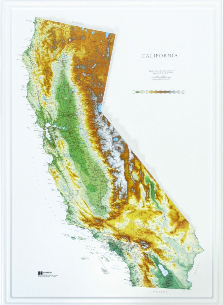 California Raised Relief Map - The Map Shop - California Relief Map