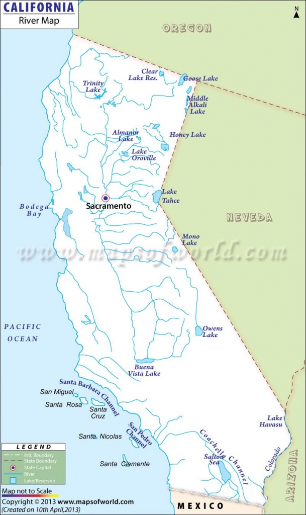 California River Map | Maps (Mostly Old) | Rivers In California, Map - California Waterways Map