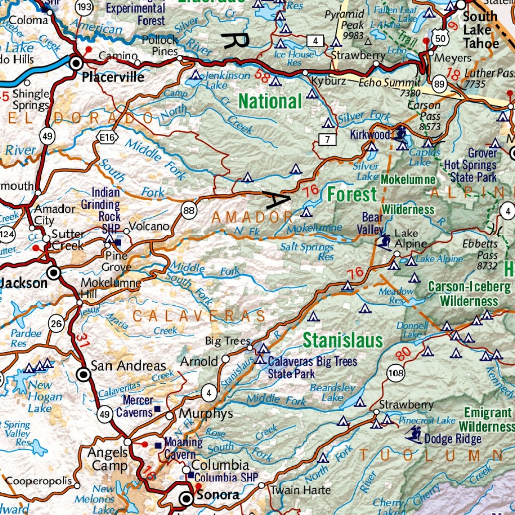 California Road Map - Benchmark Maps - Avenza Maps - Benchmark Maps California