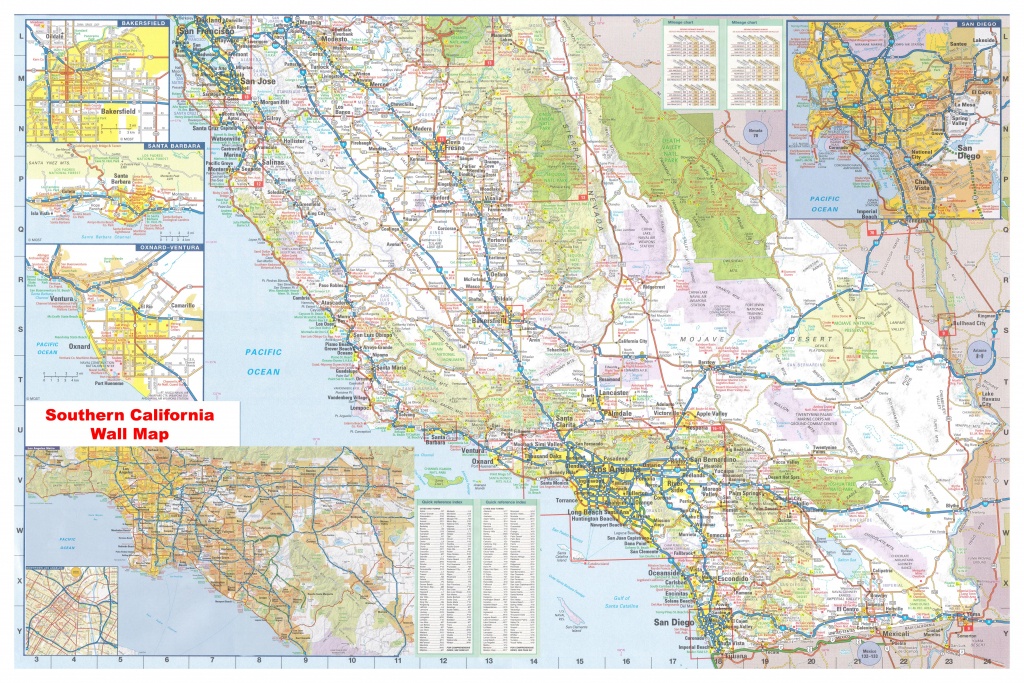 California Southern Wall Map Executive Commercial Edition - Large Wall Map Of California