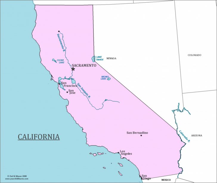 California Map With States