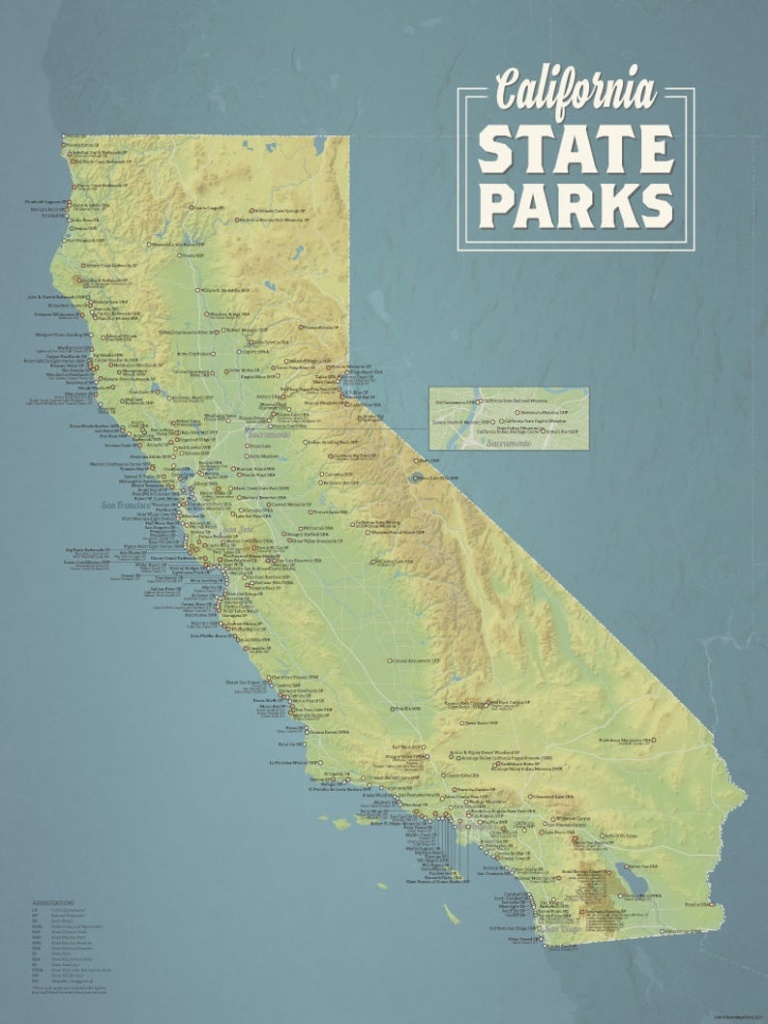 California State Parks Map 18X24 Poster | Etsy - California State Parks Map